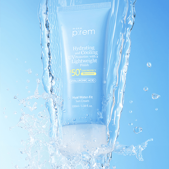 [make p:rem] Hyal Water-Fit Sun Cream SPF 50+ PA++++ 100ml - Ballagrio