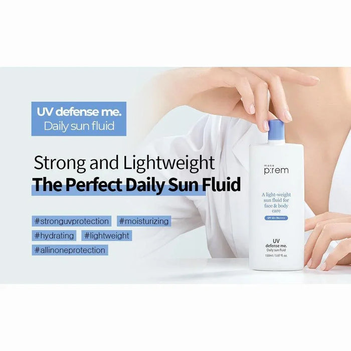 [make p:rem] UV Defense Me. Daily Sun Fluid SPF 50+ PA++++ 150ml make p:rem