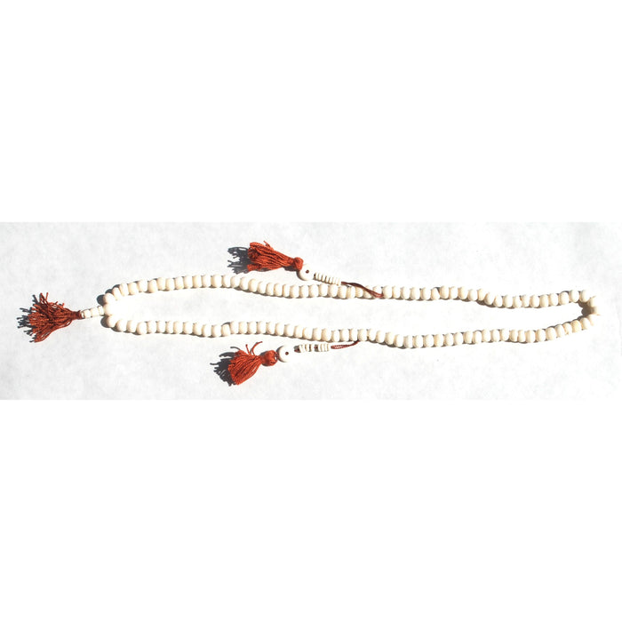 Malas - White Bone Meditation - 8mm with Counter