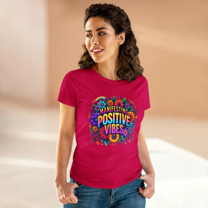 ✨ Manifesting Positive Vibes 🌈 Women's Tee 🌼 - Whippie's