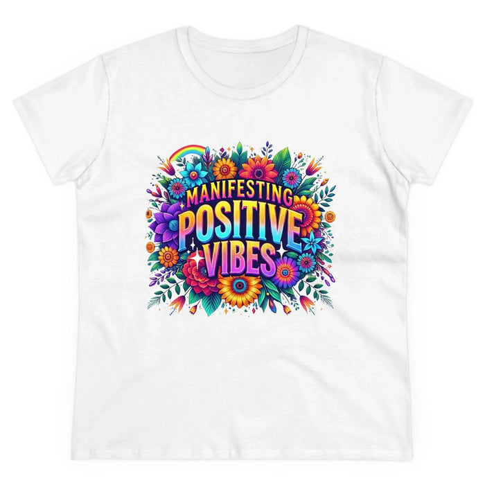 ✨ Manifesting Positive Vibes 🌈 Women's Tee 🌼 - Whippie's
