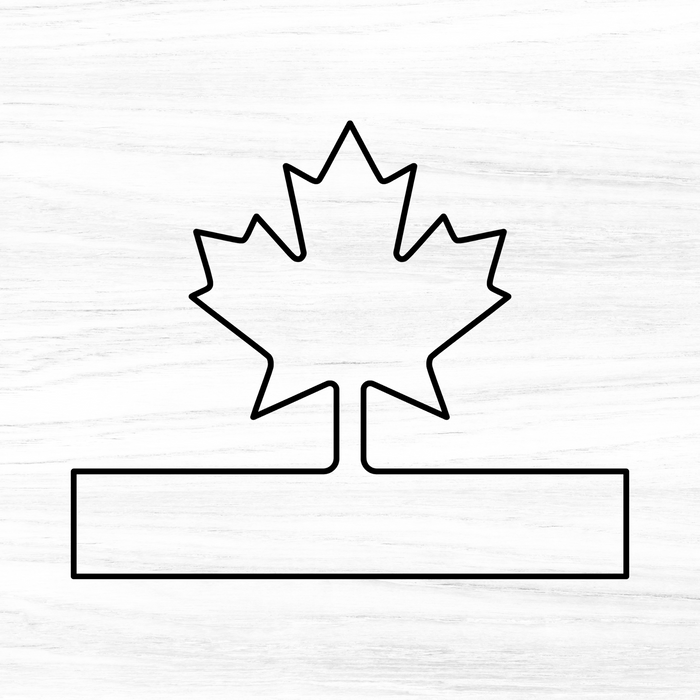 Maple Leaf Charcuterie Board Handle Acrylic Router Template