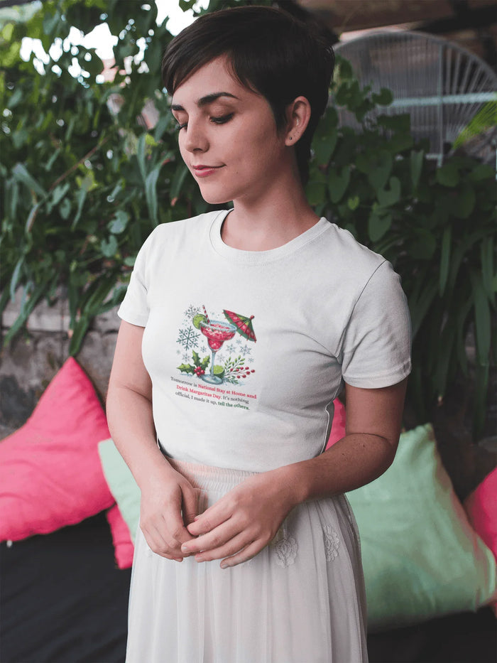 Margarita Day, It's Official (Because I Said So!) - Christmas Edition🍹 - Women's Cotton Tee 🍹 - Whippie's