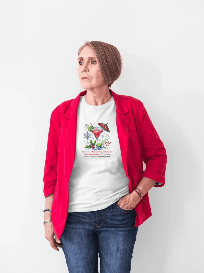 Margarita Day, It's Official (Because I Said So!) - Christmas Edition🍹 - Women's Cotton Tee 🍹 - Whippie's