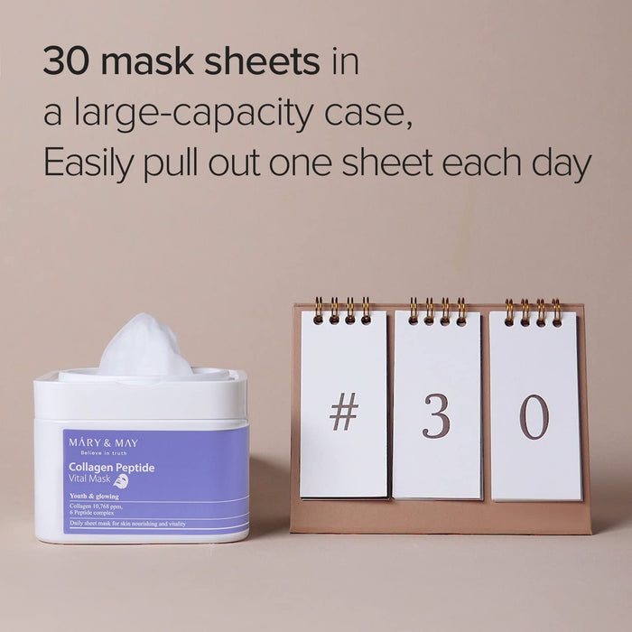 MARY & MAY Collagen Peptide Vital Mask 30ea