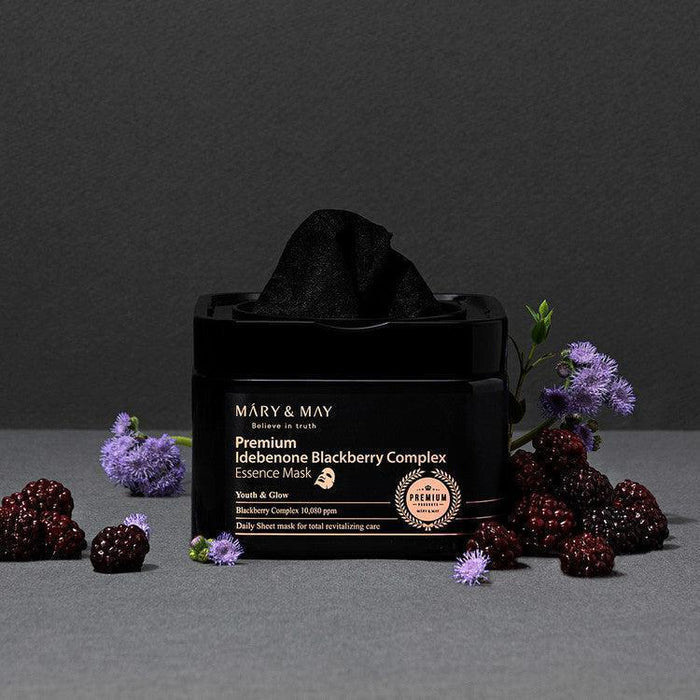 [Mary&May] Premium Idebenone Blackberry Complex Essence Mask 20EA - Ballagrio
