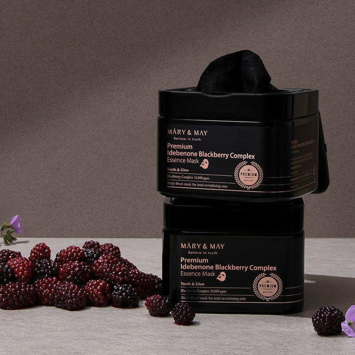 [Mary&May] Premium Idebenone Blackberry Complex Essence Mask 20EA - Ballagrio