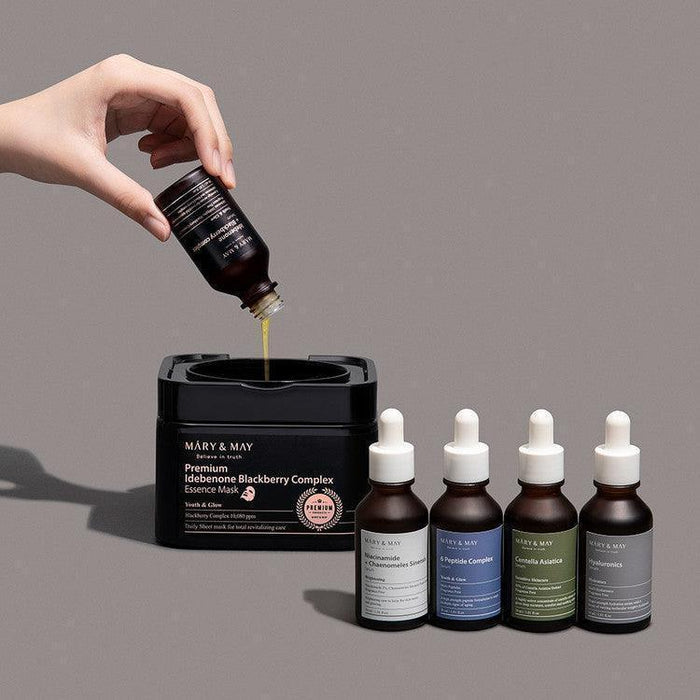 [Mary&May] Premium Idebenone Blackberry Complex Essence Mask 20EA - Ballagrio