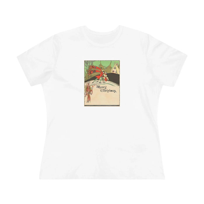 Merry Christmas - Ice Skating Couple - Women's Tee - Whippie's