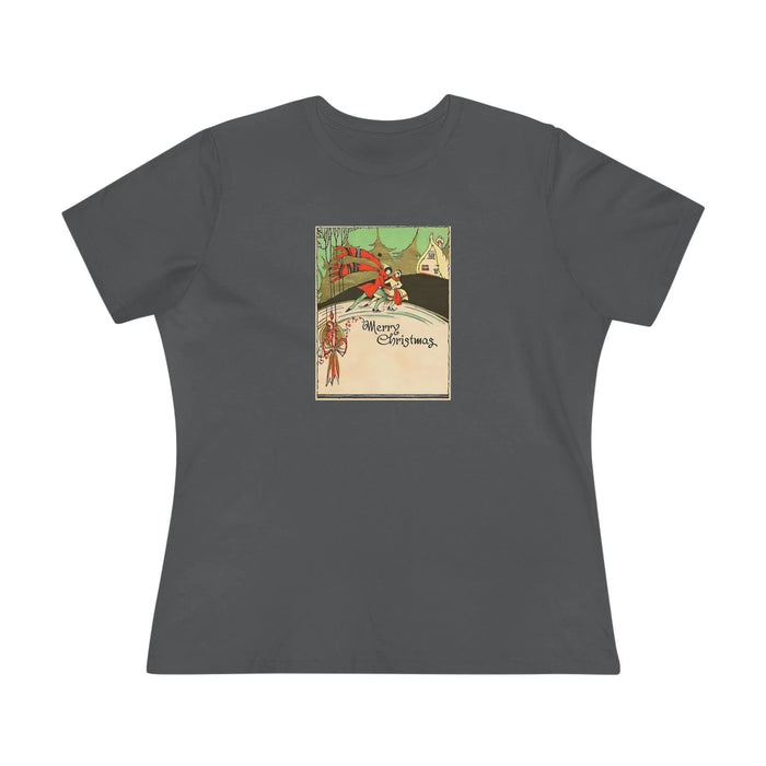 Merry Christmas - Ice Skating Couple - Women's Tee - Whippie's