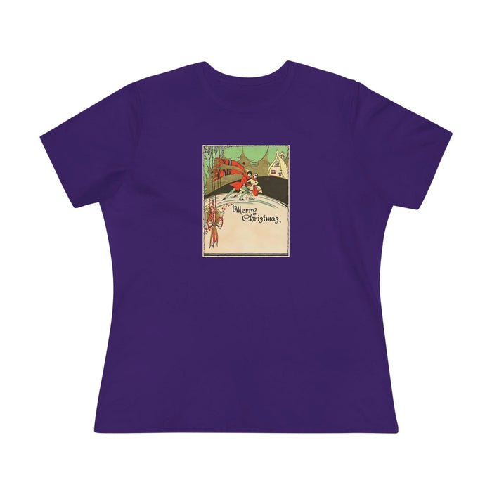 Merry Christmas - Ice Skating Couple - Women's Tee - Whippie's