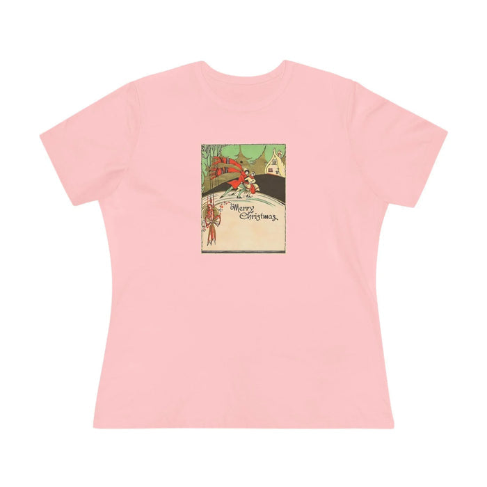 Merry Christmas - Ice Skating Couple - Women's Tee - Whippie's
