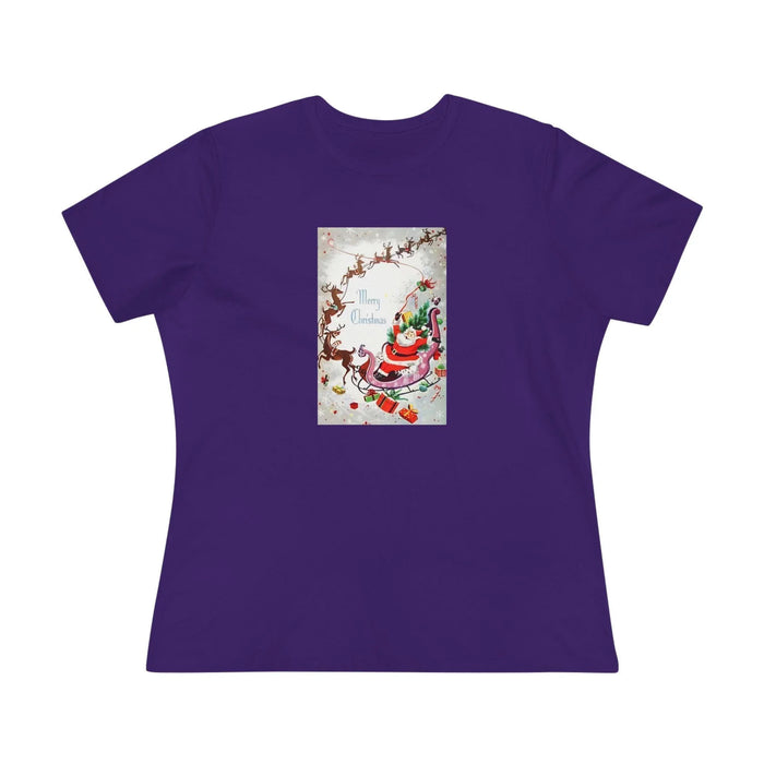Merry Christmas - Santa and His Sleigh - Women's Tee - Whippie's