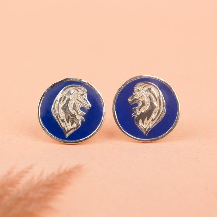 Mizoya Lion Crest Earrings