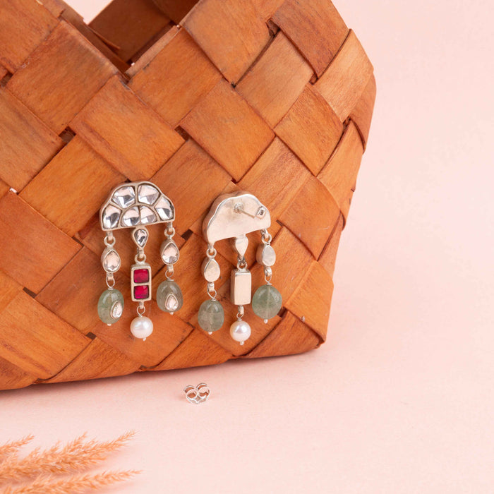 Moh Rajwada Kundan Dangling Earring