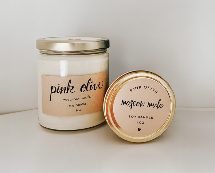 moscow mule mini soy candle