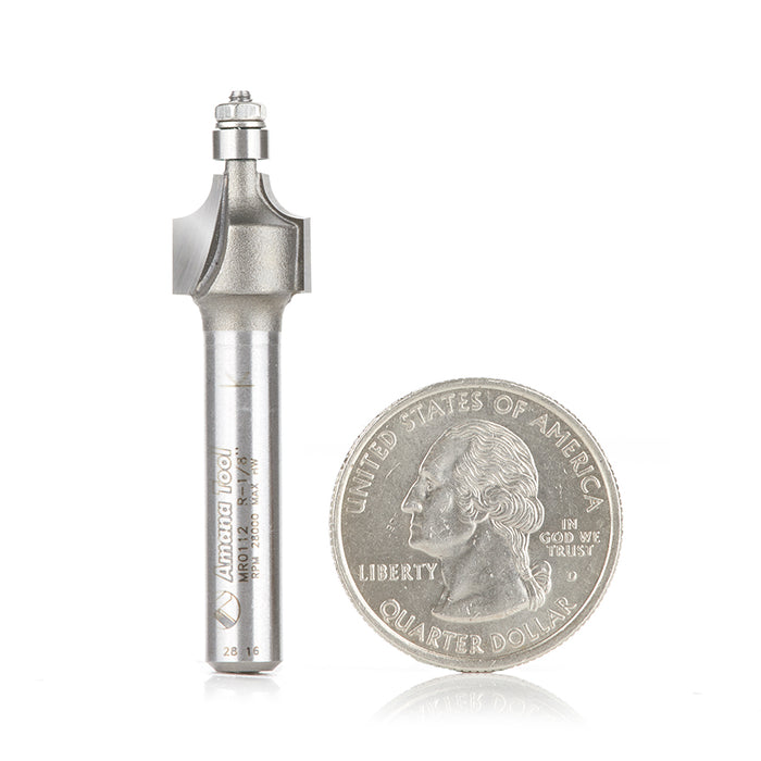 MR0112 Amana Tool 1/8" Round Over Bit with 3/16" Bearing, 5 Pack