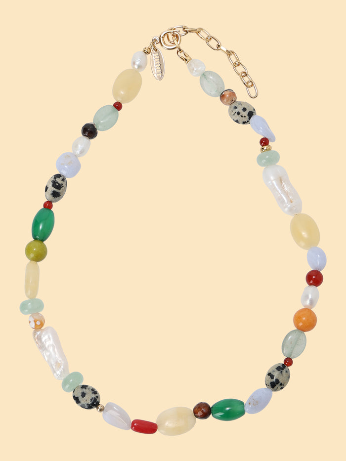 mulch stone necklace