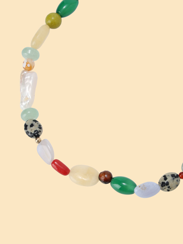 mulch stone necklace