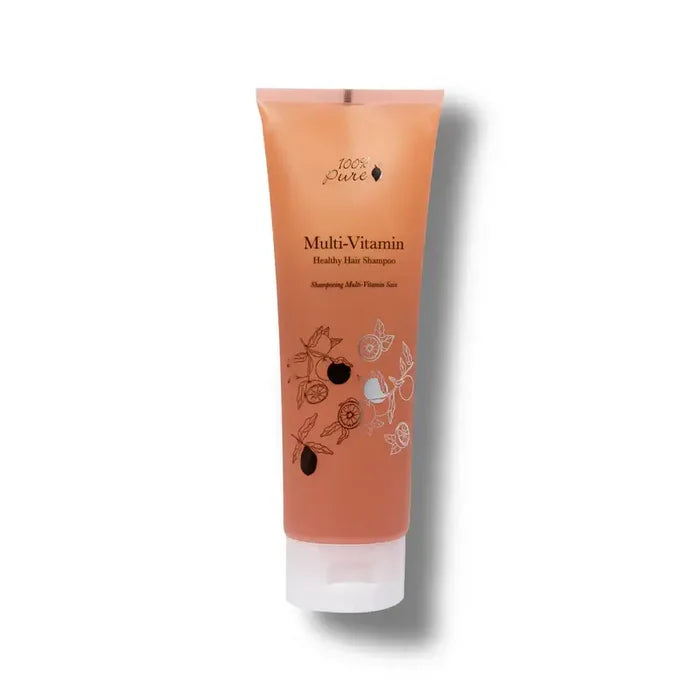 Tube of Multi-Vitamin shampoo on a white background