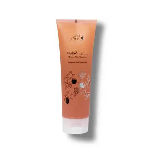 Tube of Multi-Vitamin shampoo on a white background