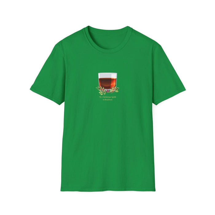 My Christmas Spirit is Bourbon 🥃🎄 - Unisex Softstyle T-shirt - Whippie's