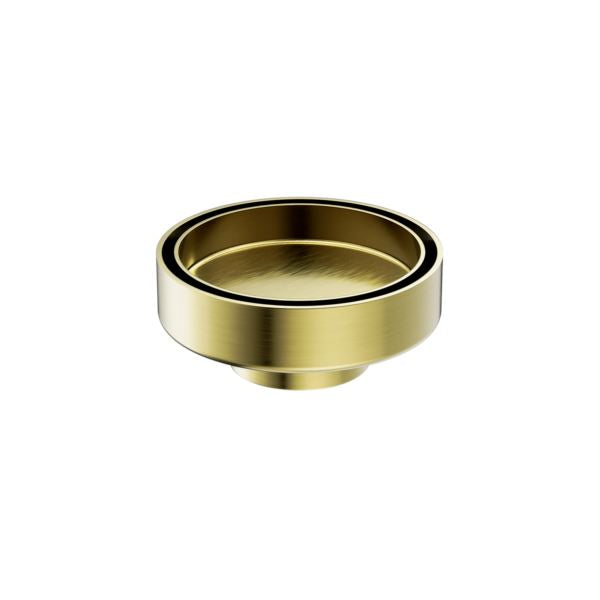 Nero 100mm Round Tile Insert Floor Waste 50mm Outlet Brushed Gold NRFW003BG Shower Grate Nero