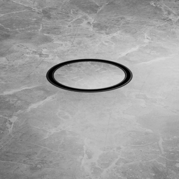 Nero 100mm Round Tile Insert Floor Waste 50mm Outlet Matte Black NRFW003MB Shower Grate Nero