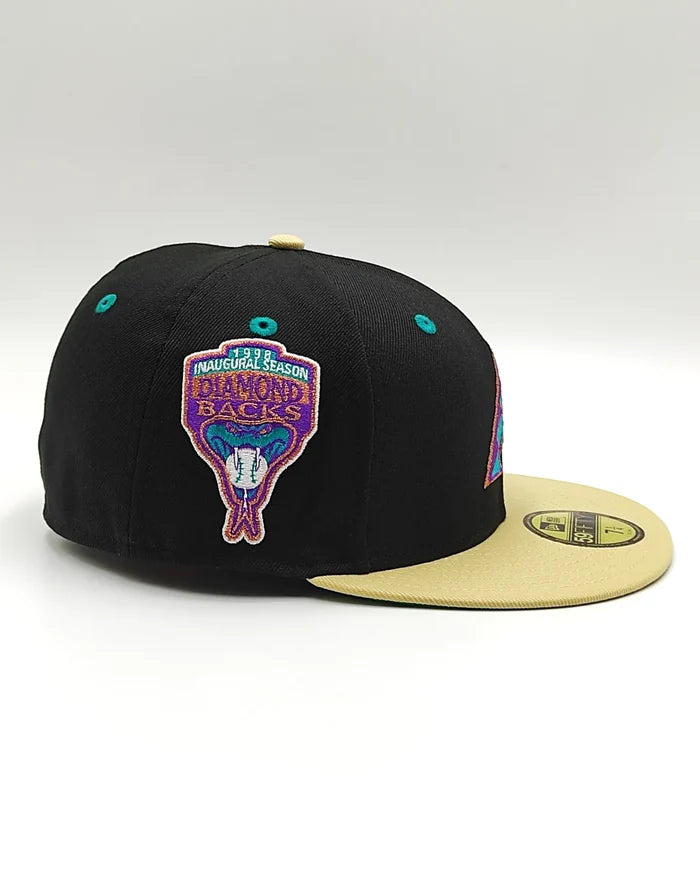 New Era 59fifty big easy Arizona Diamond 1998 inaugural season patch hat - black, tan