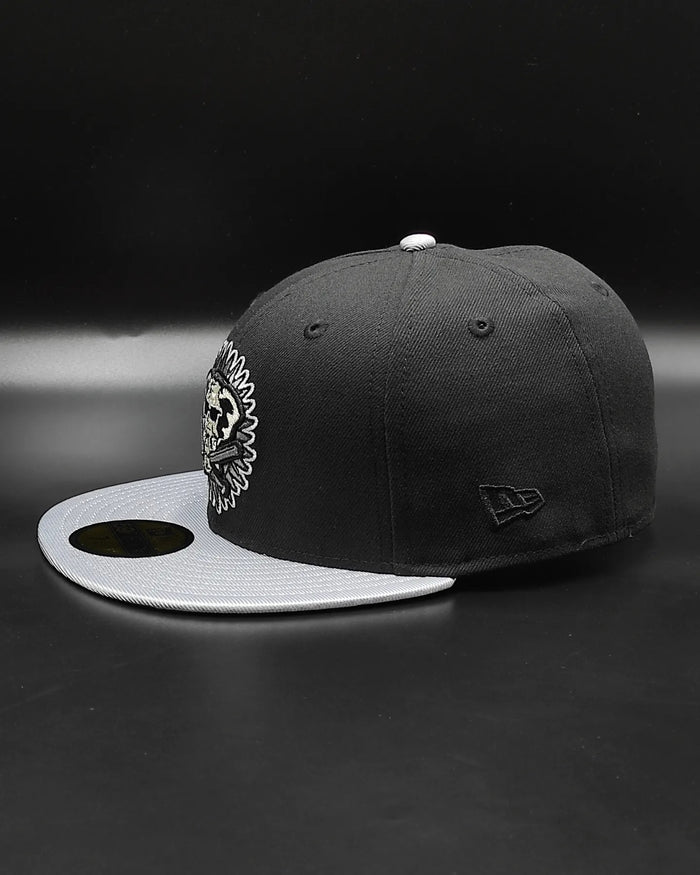 New Era 59Fifty Oakland Athletics 50th Anniversary Patch Alternate Hat - Black, Metallic Silver