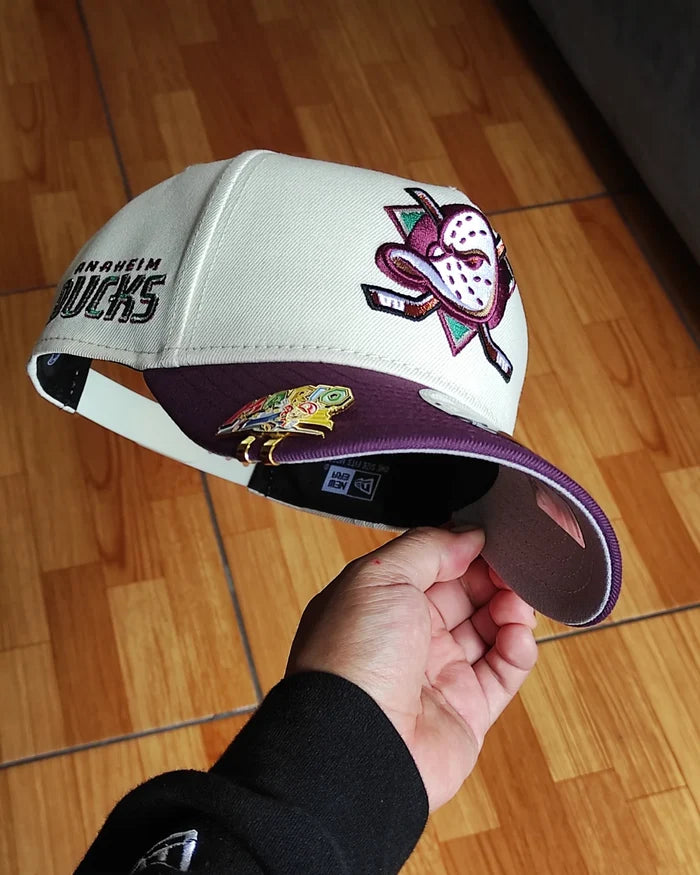 New Era Anaheim Ducks Chrome Plum Two Tone Edition 9Forty A Frame Snapback Hat