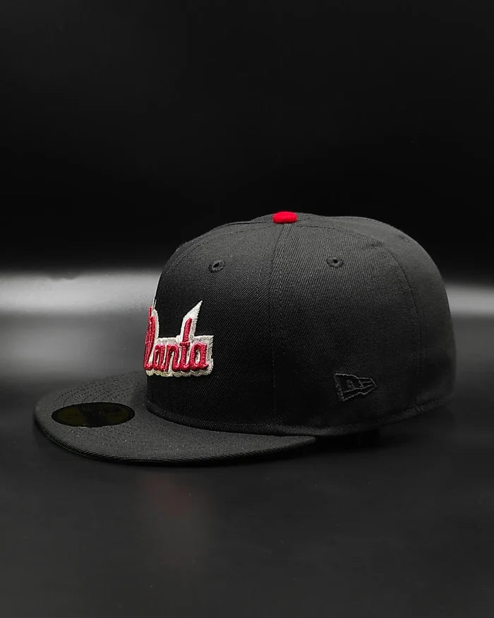 New Era Atlanta braves 150th anniversary black dome metallic edition 59fifty fitted hat