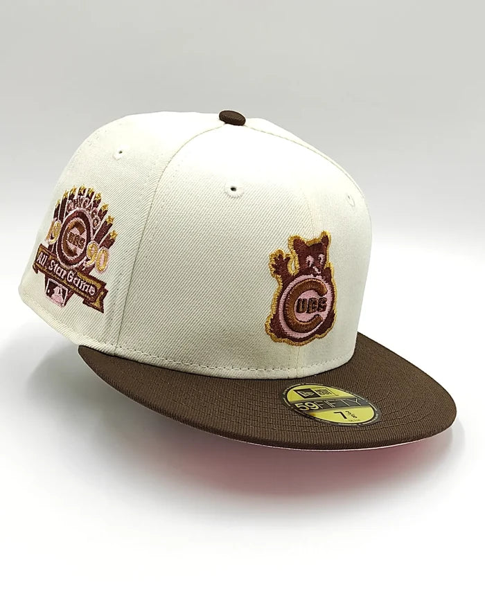 New Era chicago cubs all star game 1990 metallic platinum two tone edition 59fifty fitted hat