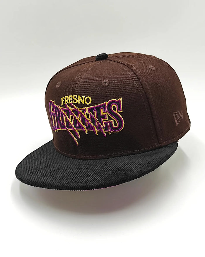 New Era Fresno Grizzlies Burnt Purple Cord Prime Two Tone 59 Fifty