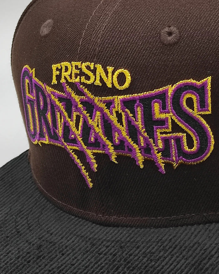 New Era Fresno Grizzlies Burnt Purple Cord Prime Two Tone 59 Fifty
