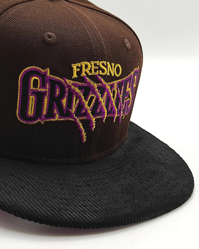 New Era Fresno Grizzlies Burnt Purple Cord Prime Two Tone 59 Fifty