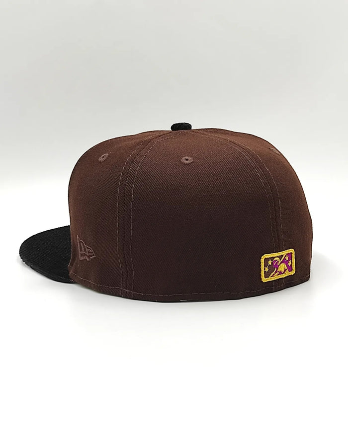 New Era Fresno Grizzlies Burnt Purple Cord Prime Two Tone 59 Fifty