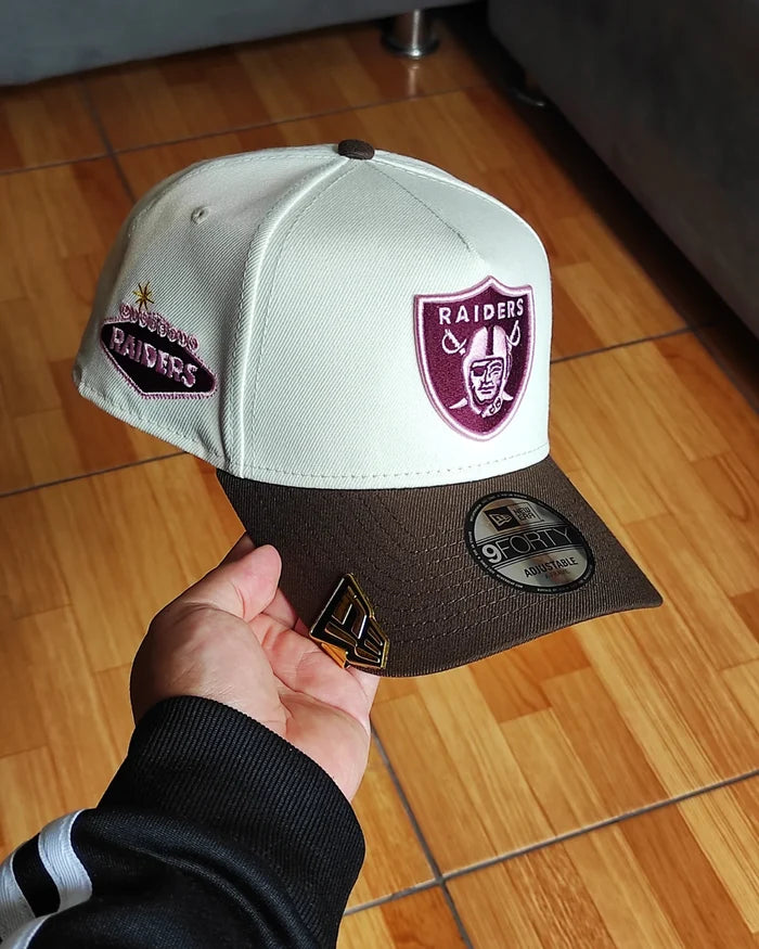 New Era las Vegas Raiders two tone Brown pink 9forty A-FRAME