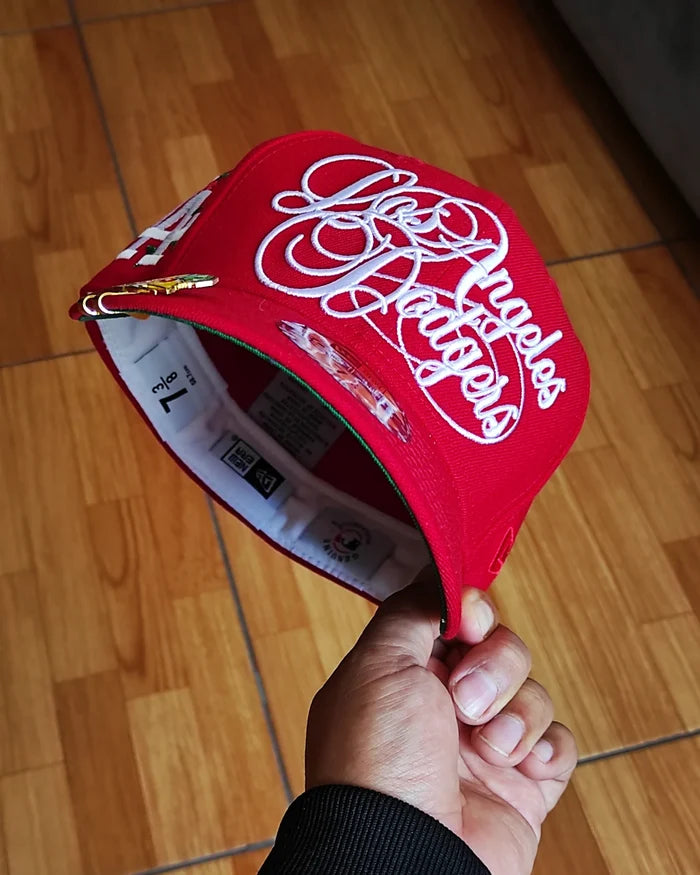 New Era Los Angeles Dodgers script flower red 59 FIFTY FITTED