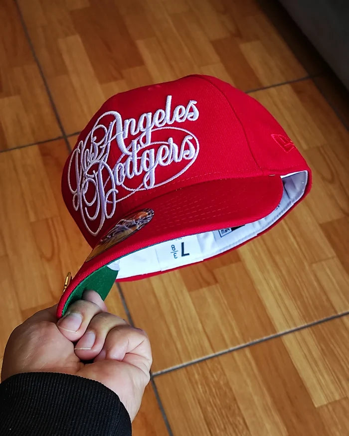 New Era Los Angeles Dodgers script flower red 59 FIFTY FITTED