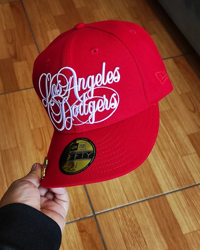 New Era Los Angeles Dodgers script flower red 59 FIFTY FITTED