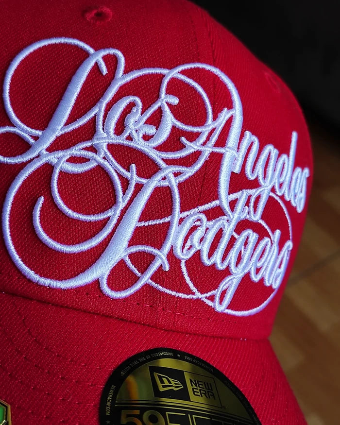 New Era Los Angeles Dodgers script flower red 59 FIFTY FITTED