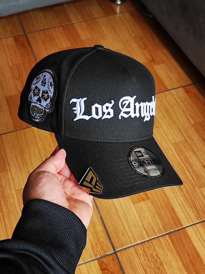 New Era Los Angeles Dodgers skull ☠️ Black  Edition 9Forty A Frame Snapback