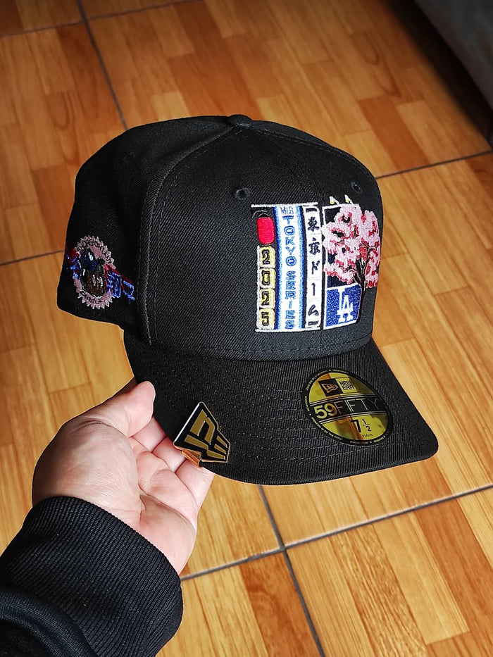 New Era Los Angeles Dodgers Tokyo🇯🇵 Series Black Pink Prime Edition 59Fifty Fitted Hat