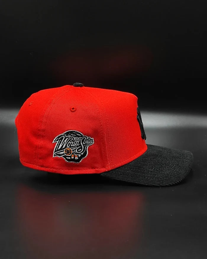 New Era New York Yankees naranja/ negro🎃 Corduroy 9 forty aframe Snapback