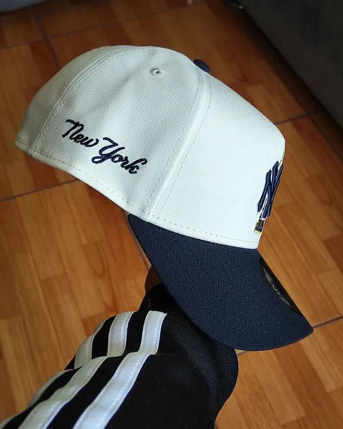 New Era New York Yankees State two Tone Chrome Navy 9 FORTY A-FRAME