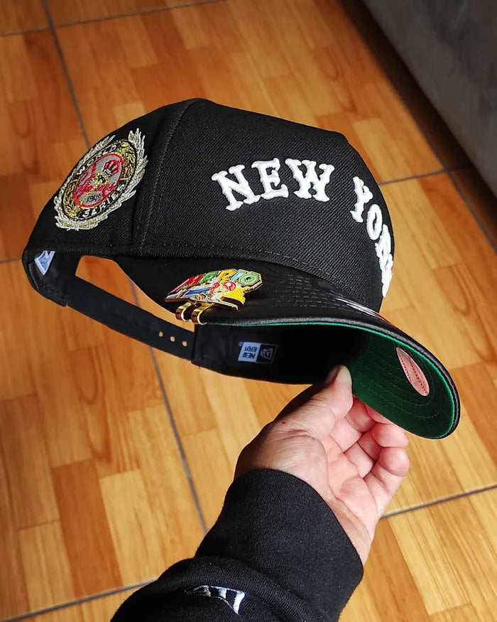New Era New York Yankees World Series 1949 Black viscera Satinada  Edition A Frame 9Fifty Snapback