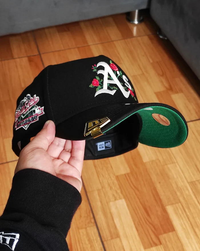 New Era Oakland Athletics World Series 1989 Black Flowers 9Forty A Frame Snapback Hat