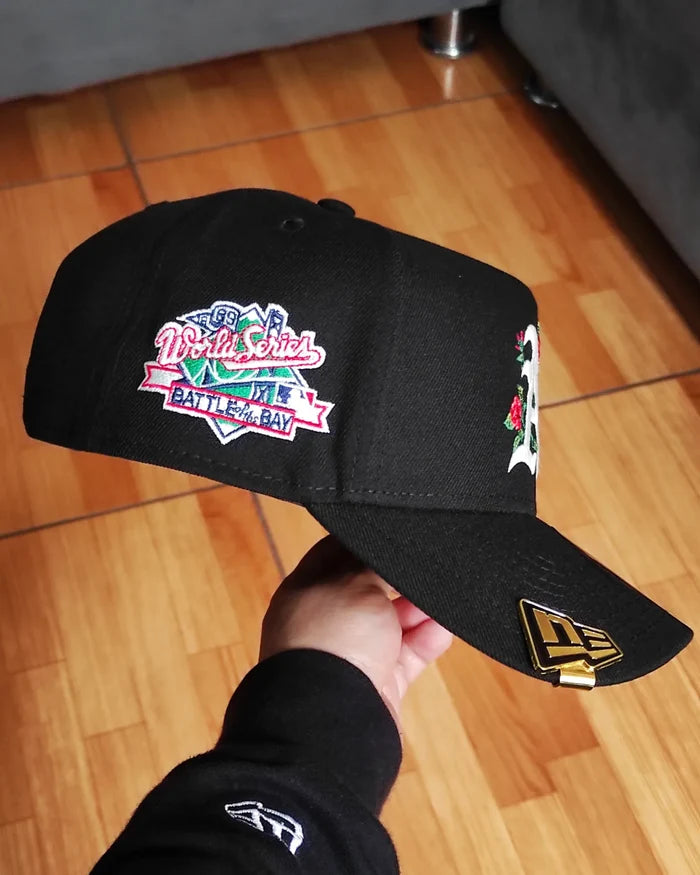New Era Oakland Athletics World Series 1989 Black Flowers 9Forty A Frame Snapback Hat