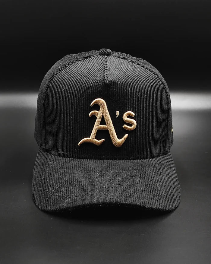 New Era Okland Athletics"Corduroy Black" 9 Forty A-FRAME snapback